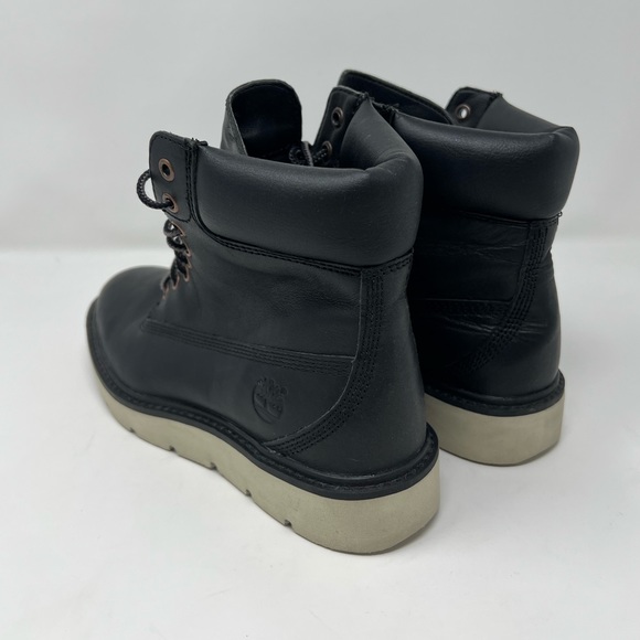 Timberland Lace Up black leather Ankle boots Size 6.5W - Picture 3 of 5
